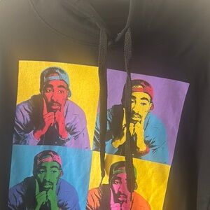 Poetic Justice 2Pac Hoodie Pop Art Style Hoodie with Graphic Design